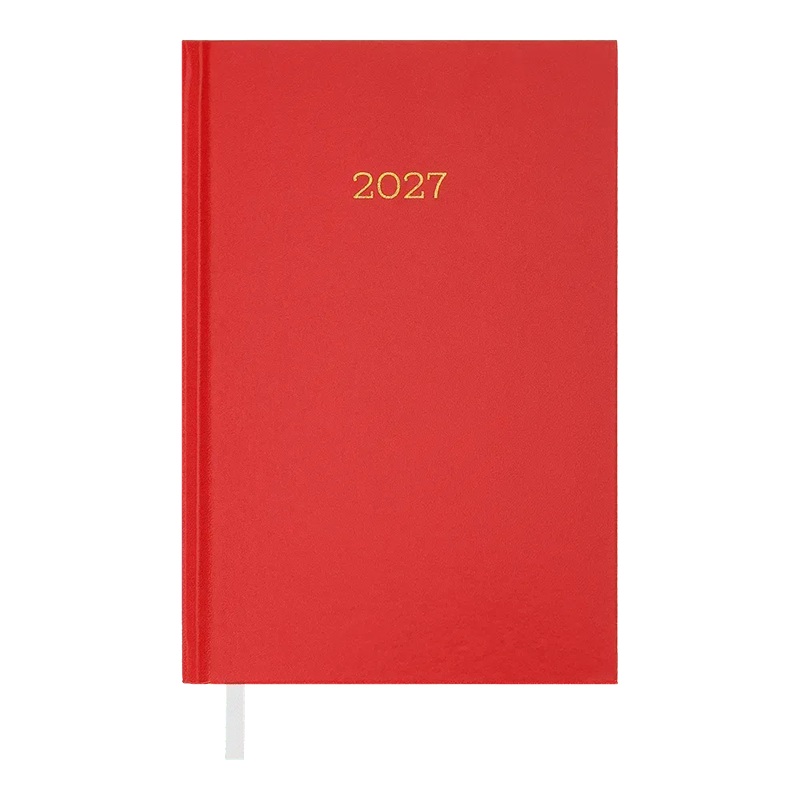 Щоденник датований 2027 Buromax Simple, A5, бумвініл, 320 сторінок, червоний (BM.21166-05)